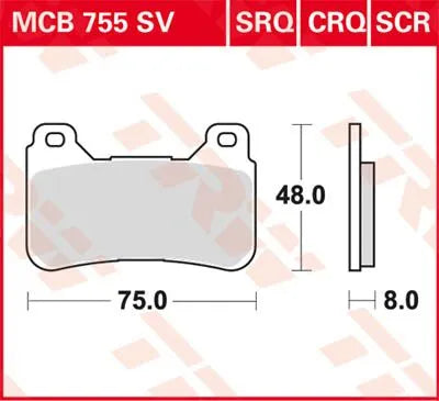 Trw Crq Series Carbon Race Brake Pads - High Performance - Front