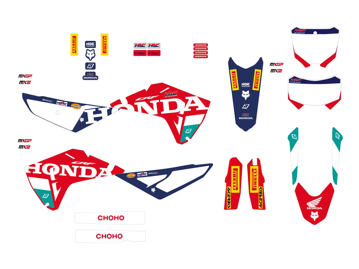 Blackbird Racing Complete HRC Graphic Kit Gloss for CRF250-450
