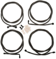 LA CHOPPERS Midnight Braided Handlebar Cable & Brake Line Kit
