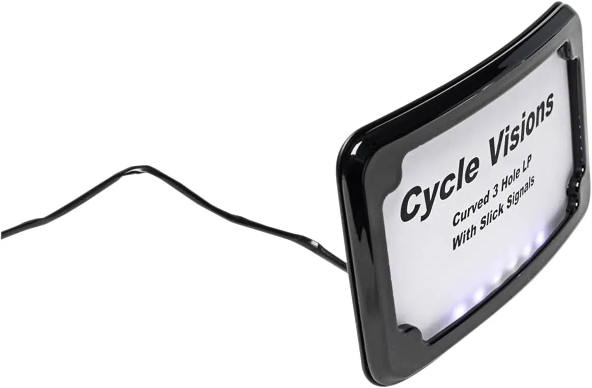 Cycle Visions Led Lighted License Plate Frame 3-hole Mount