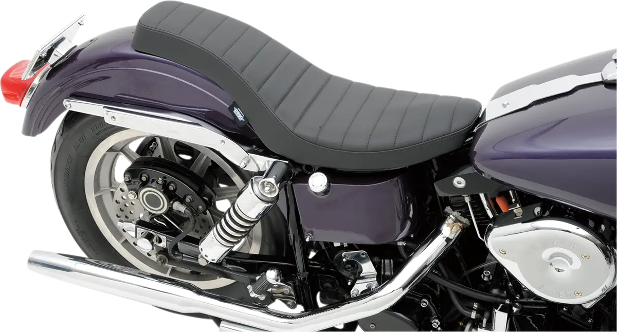 Drag Specialties Classic Stitch Motorcycle Seat - For Harley Davidson