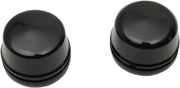 Drag Specialties Black Aluminum Axle Caps