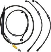 La Choppers Midnight Braided Handlebar Cable/Brake Line Kit