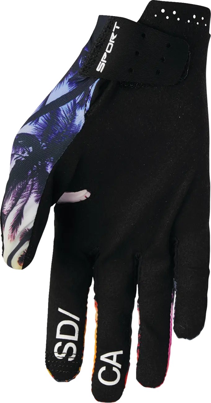 Thor Sportmode Sd Gloves - Black/Blue/Orange/Light Purple