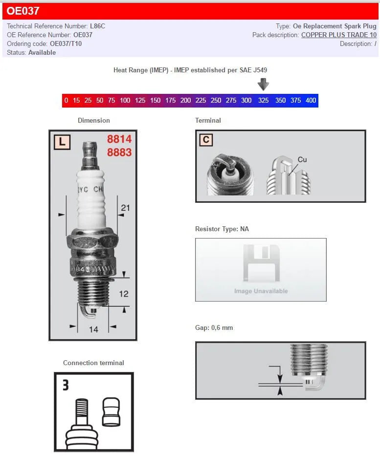 Champion Spark Plug - Non-resistor Type