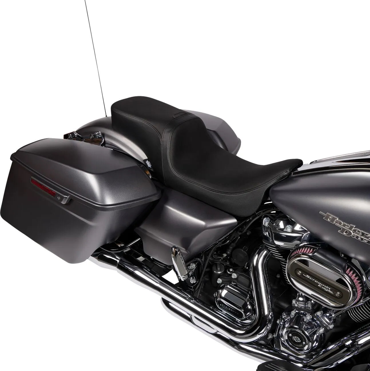 Drag Specialties Performance Predator 2-up Seat - For Harley Davidson