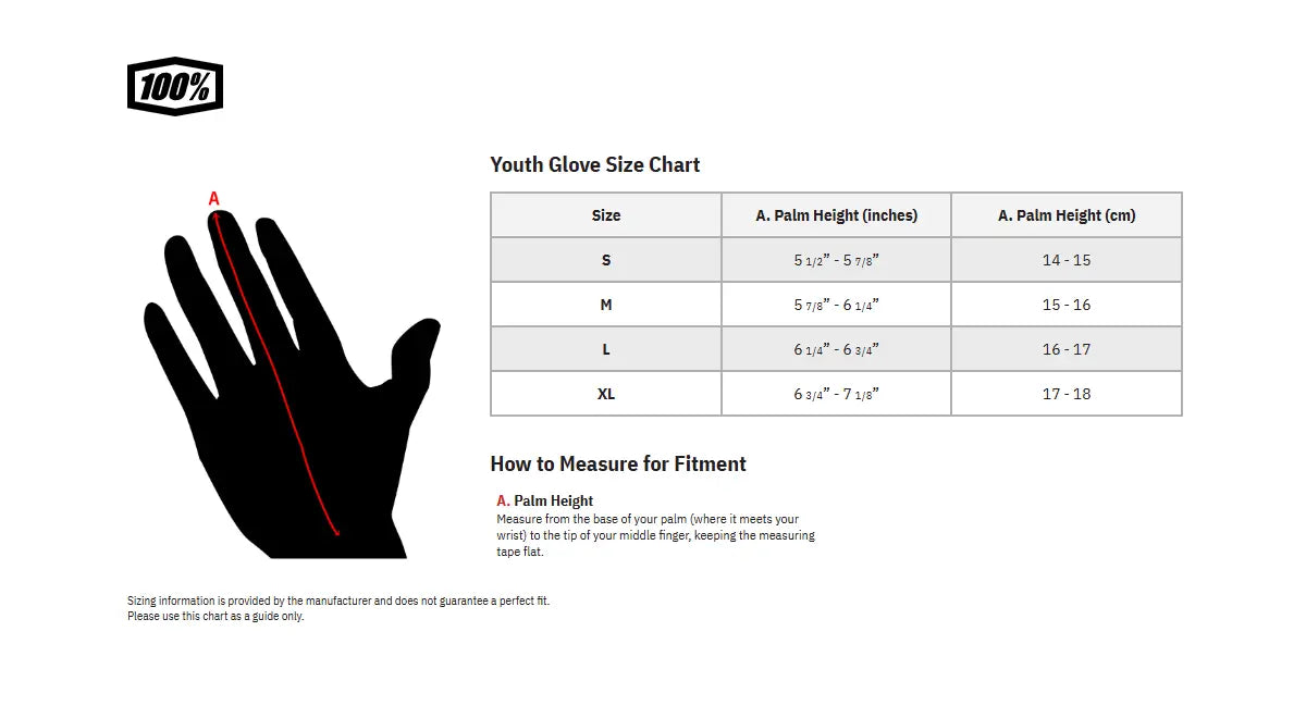 100% Youth Itrack Gloves - Black/White