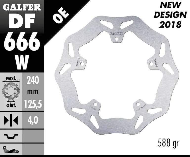 Galfer Wave® Brake Rotor - High-performance Braking - Rear