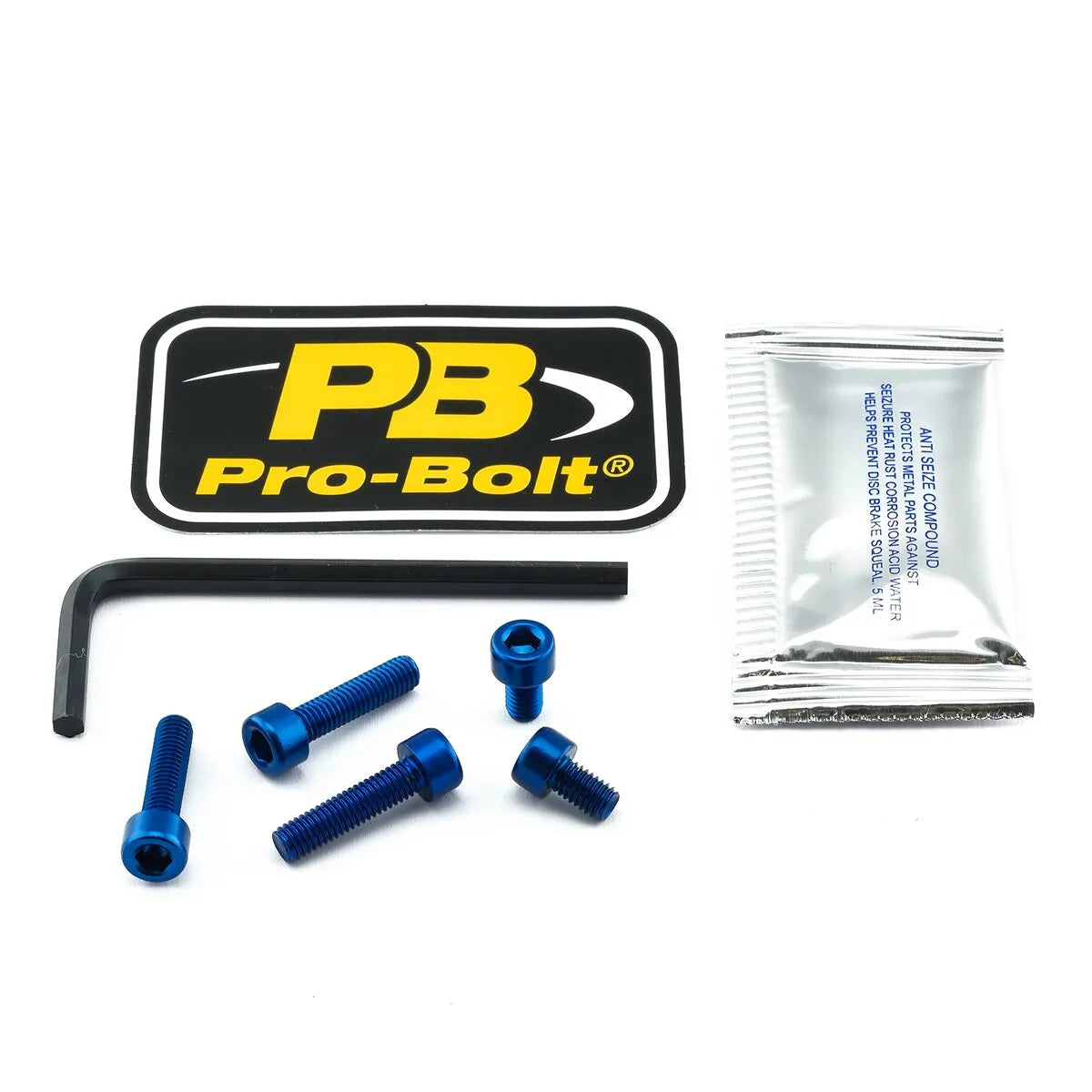 Pro Bolt Aluminium Fuel Cap Kit - Blue