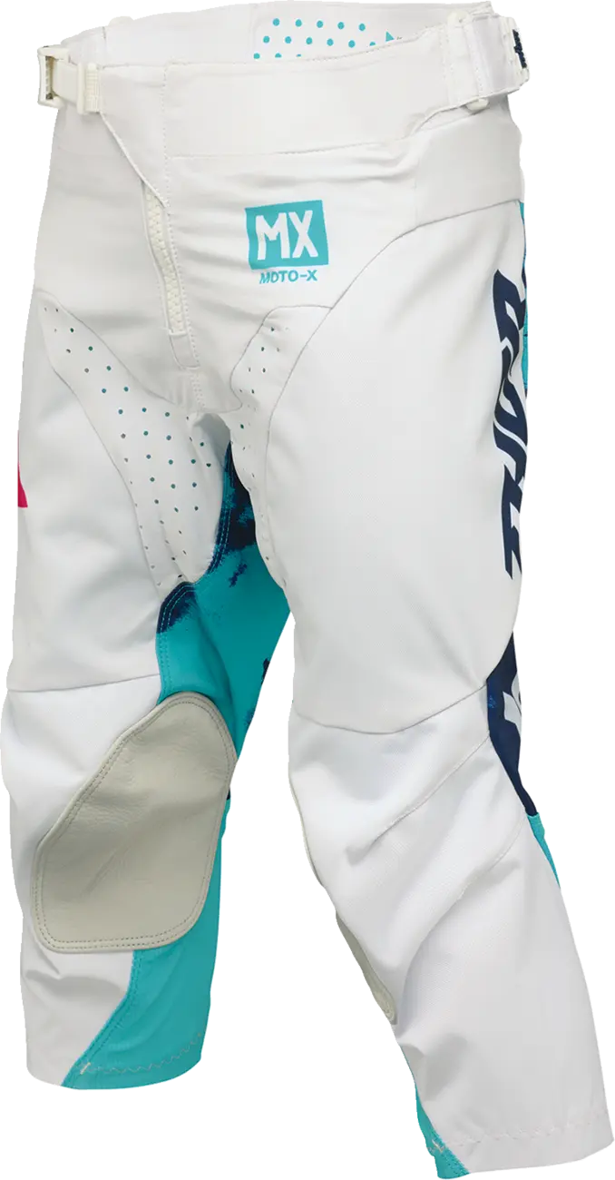 Thor Youth Launchmode Bleach Racewear Pants - Blue/Pink/White/Aqua