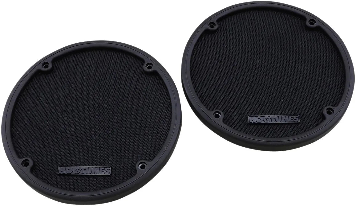 Hogtunes Rear Speaker Grills - Black Metal Mesh