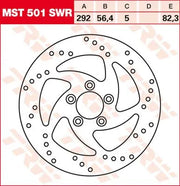 Trw Round Fixed Brake Rotor For Motorcycles - Rear