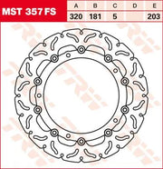 Trw Contoured Floating Brake Rotor For Sport/touring Bikes - Front