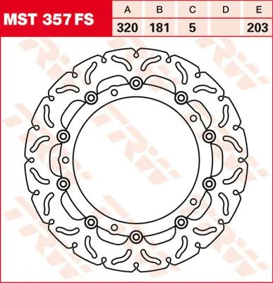 Trw Contoured Floating Brake Rotor For Sport/touring Bikes - Front