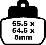 Ebc Sfa Series Organic Scooter Brake Pads - Rear