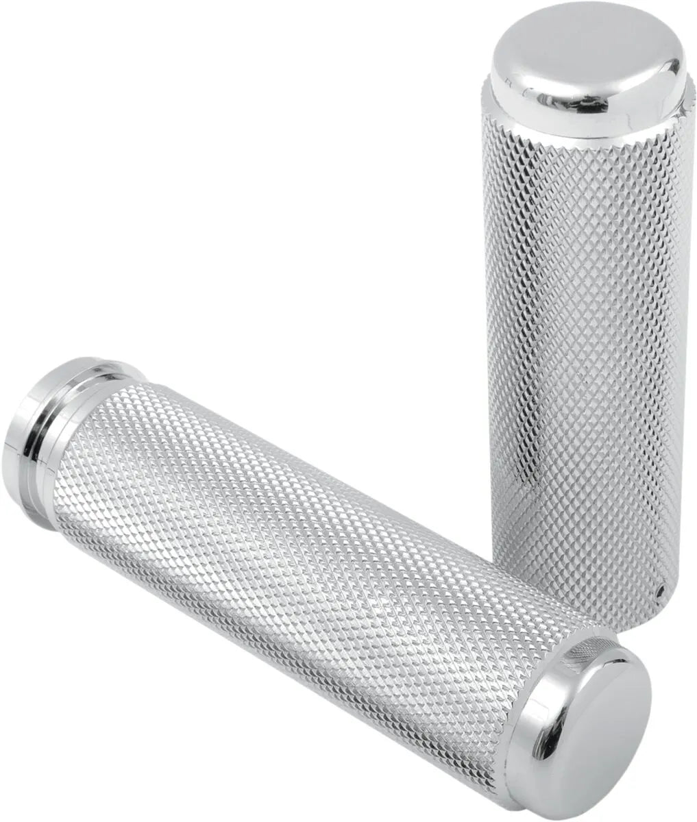 Pingel Billet Grips - Chrome, 1" Handlebar