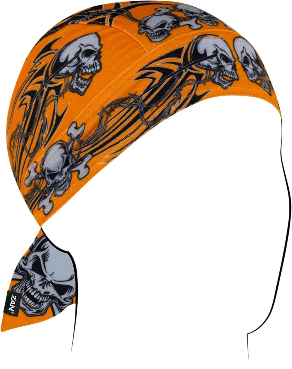 Zan Headgear SportFlex Headwrap Tribal Skull