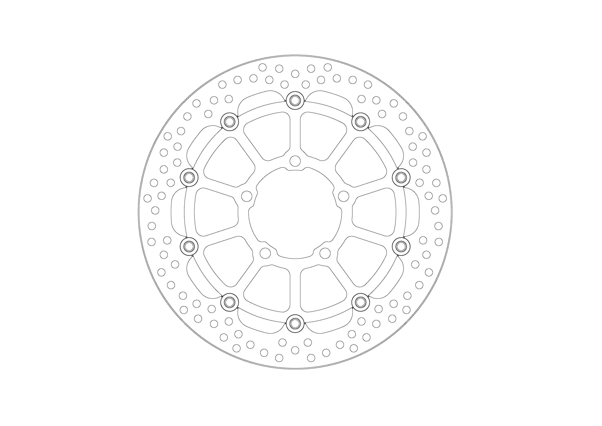 Moto-master Halo Series Floating Brake Rotor - 310mm - Front