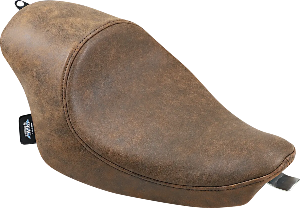 Drag Specialties 3/4 Solo Seat - Brown Vinyl - For Harley Davidson