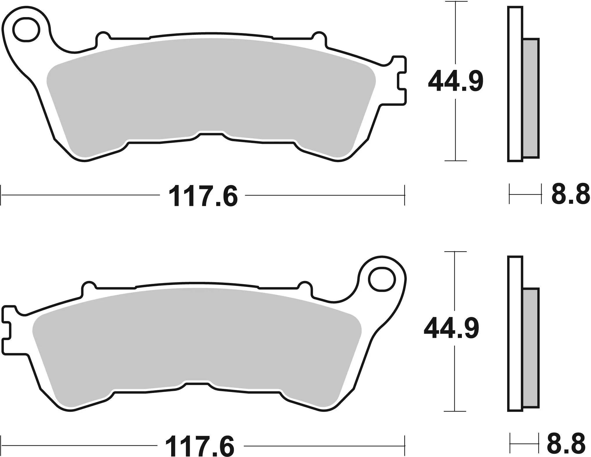 Sbs Ms Scooter Maxi Sintered Brake Pads - Front