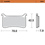 Moto-master Roadpro Sinter Brake Pad Front Sintered Metal - Front
