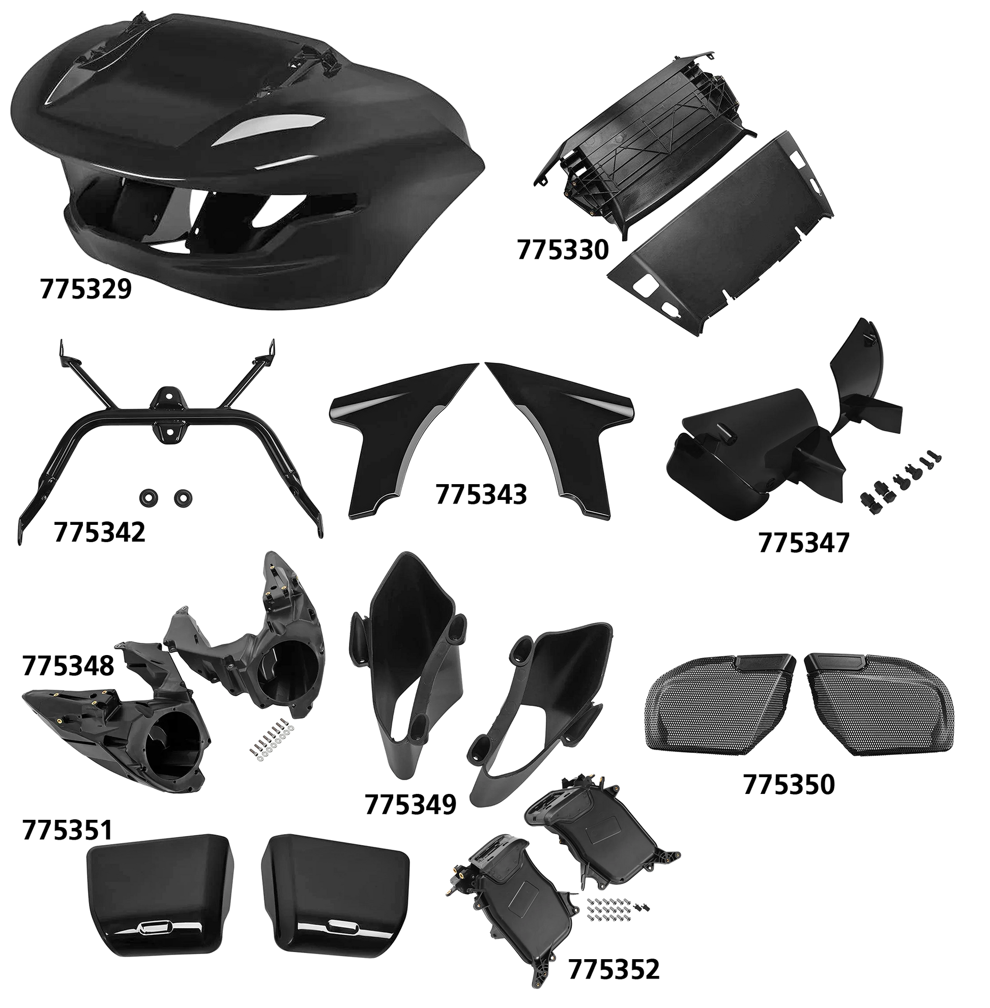 Zodiac Road Glide "sharknose" Fairing Parts 2023 to Present – Windshield