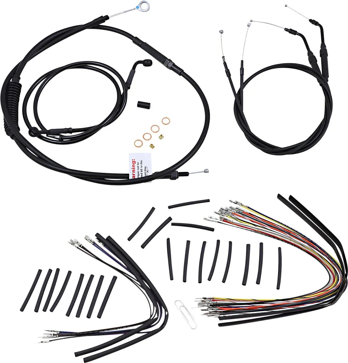 Burly Brand Jail Bar Cable Kit 10" T-Bar for Harley XL 2007-2013