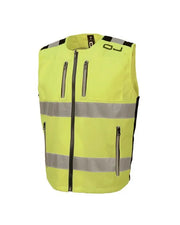 Oj Flash 2 High Visibility Motorcycle Vest - Hi-Vis Yellow