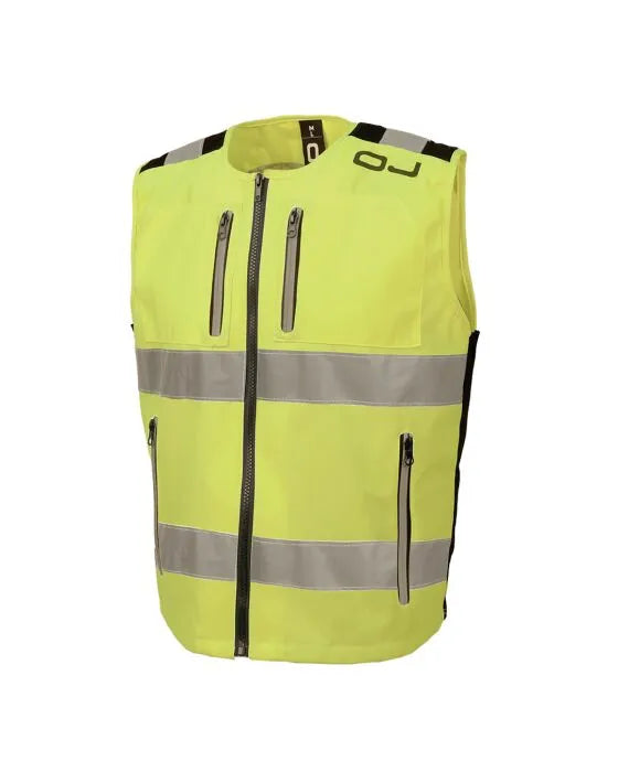 Oj Flash 2 High Visibility Motorcycle Vest - Hi-Vis Yellow