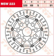 Trw Round Floating Brake Rotor For Motorcycle - Front