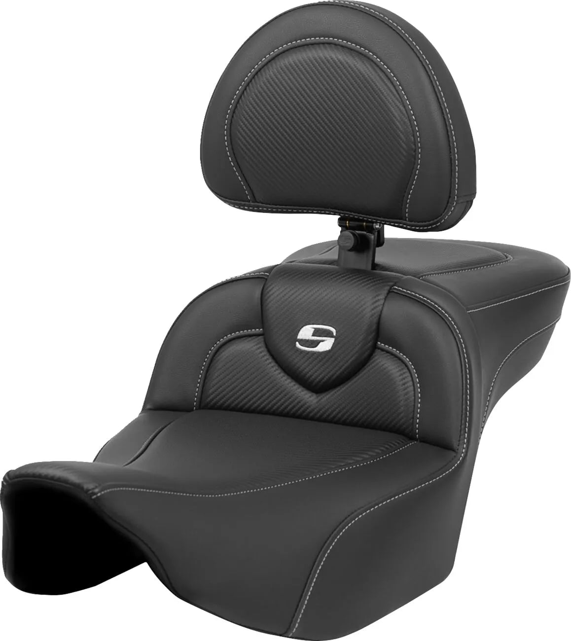 Saddlemen Roadsofa Extended Reach Carbon Fiber Seat - For Harley Davidson