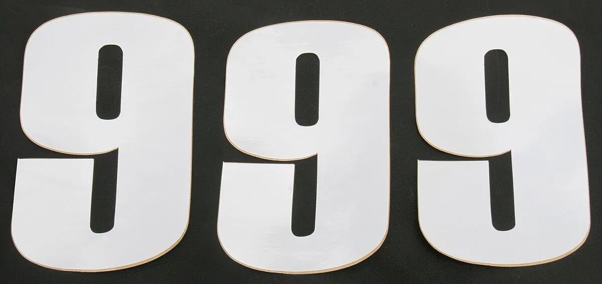 Moose Offroad Vinyl Race Numbers - 6" White Number 9