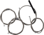 La Choppers Stainless Braided Handlebar Cable Kit 12"-14" Ape