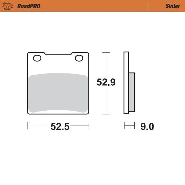 Moto-master Roadpro Sinter Brake Pad Rear - Rear