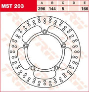 Trw Round Fixed Brake Rotor For 250-299mm - Front