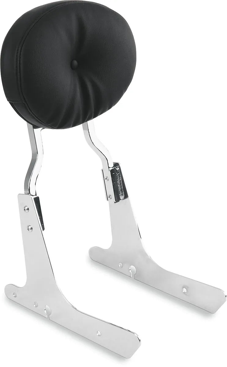 Drag Specialties Oval Backrest Pad - Black Vinyl