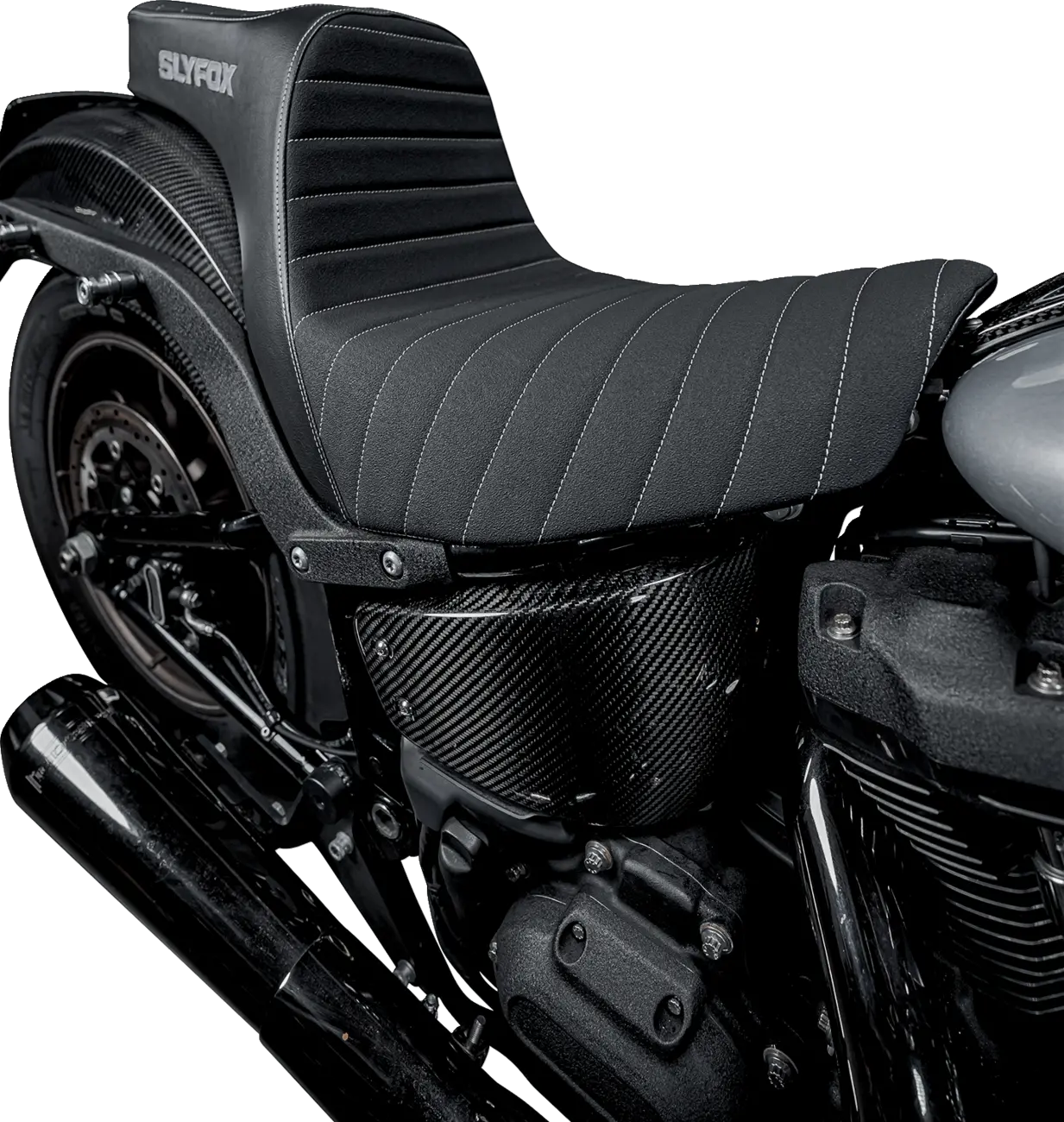 2-Up Slyfox High Noon Seat - Maximum Comfort - For Harley Davidson