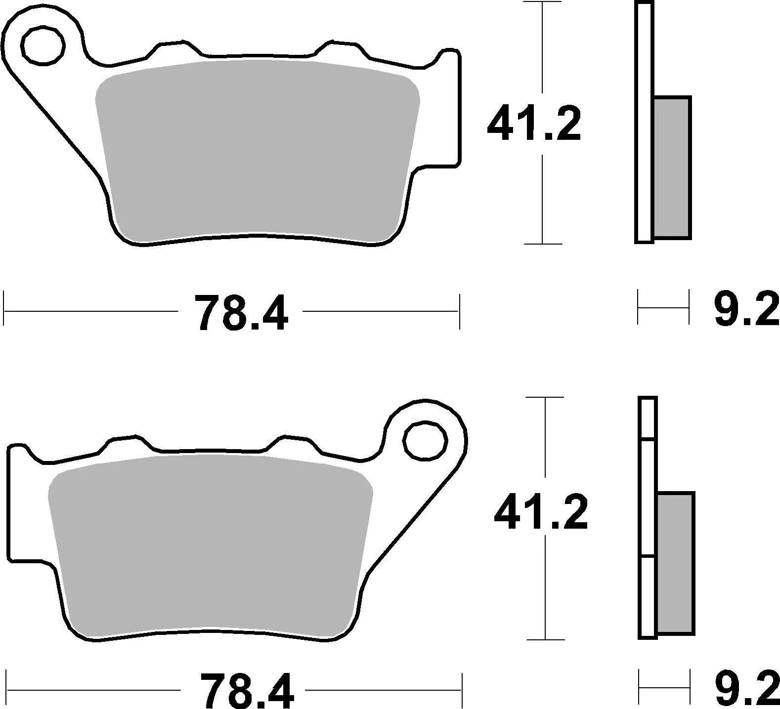 Sbs Hf Street Ceramic Organic Brake Pads - Rear