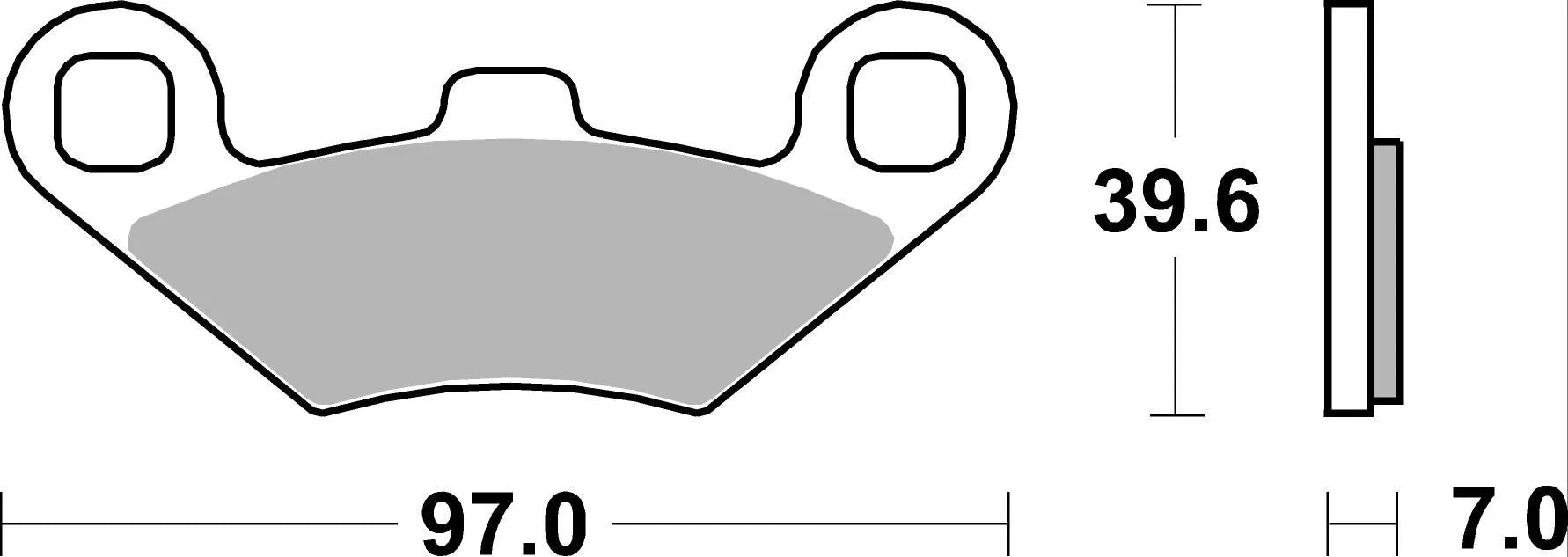 Sbs Ms Scooter Maxi Sintered Brake Pads Set - Rear