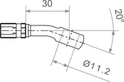 Trw Banjo Varioflex Fitting With 20° Bend