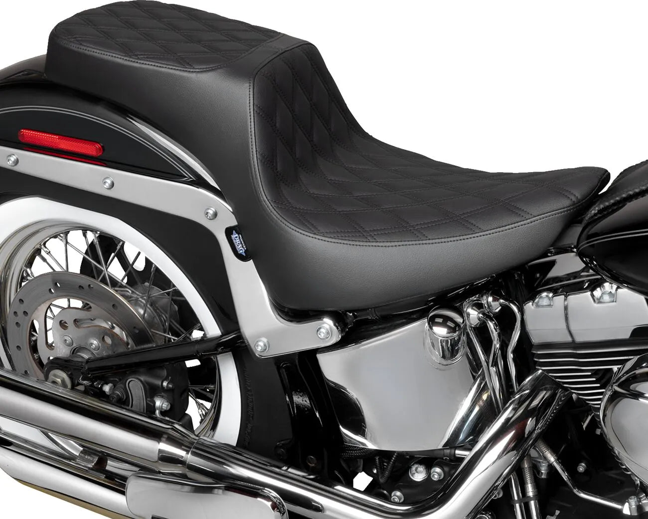 Drag Specialties Performance Predator 2-up Seat - For Harley Davidson