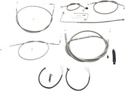 LA CHOPPERS Stainless Braided Cable & Brake Line Kit 12"-14" Ape