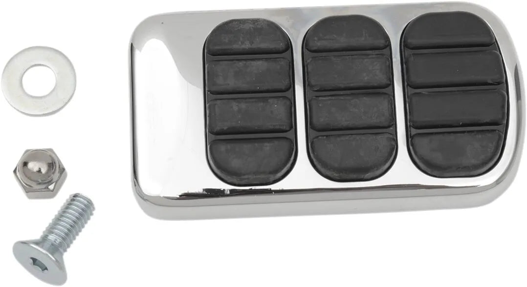 Kuryakyn Iso Brake Pedal Pad - Chrome/black