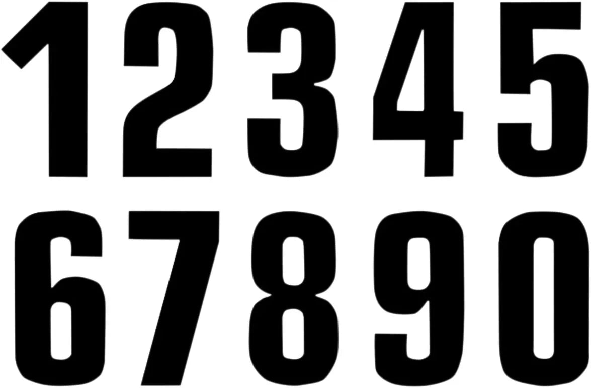 Blackbird Racing Number Plate Graphics - Two Digits