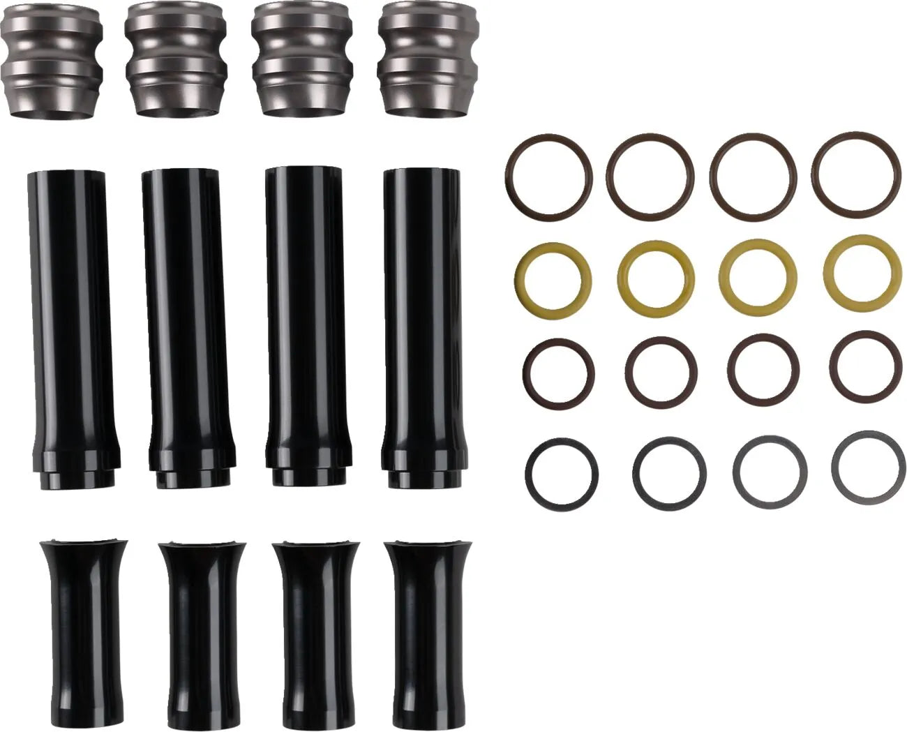 Arlen Ness Pushrod Tube Cover Kit - Titanium Anodized