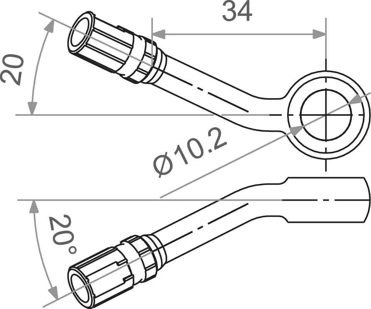 Trw Banjo Varioflex Fitting 20° Bend