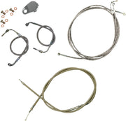 LA CHOPPERS Standard Stainless Braided Cable/Brake Line Kit
