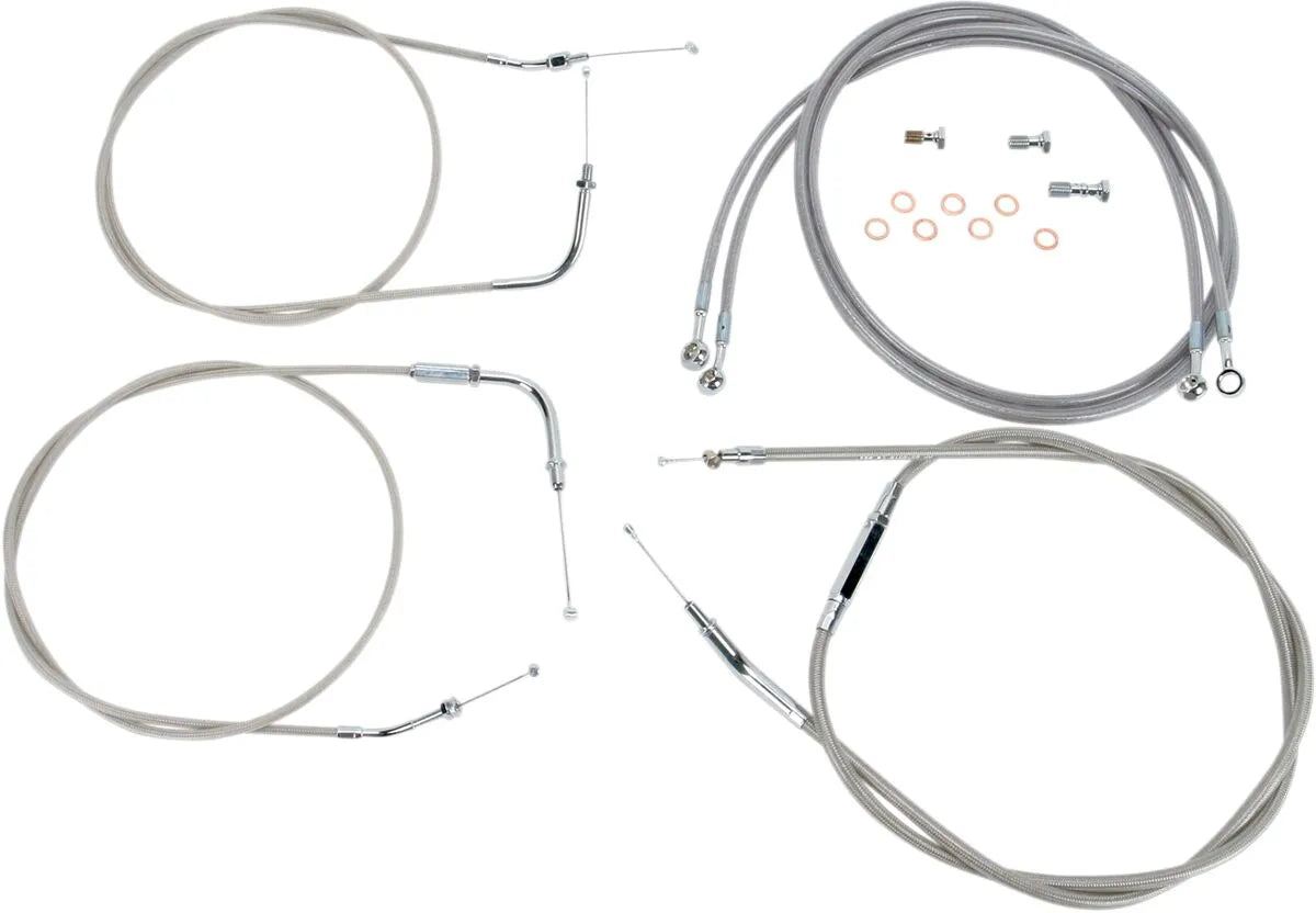 BARON Stainless Handlebar Cable/Line Kit