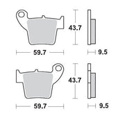 Moto-master Racing Gp Sinterpro Offroad Brake Pads - Rear