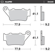 Moto-master Ceramic Brake Pads For Motorcycles - Rear